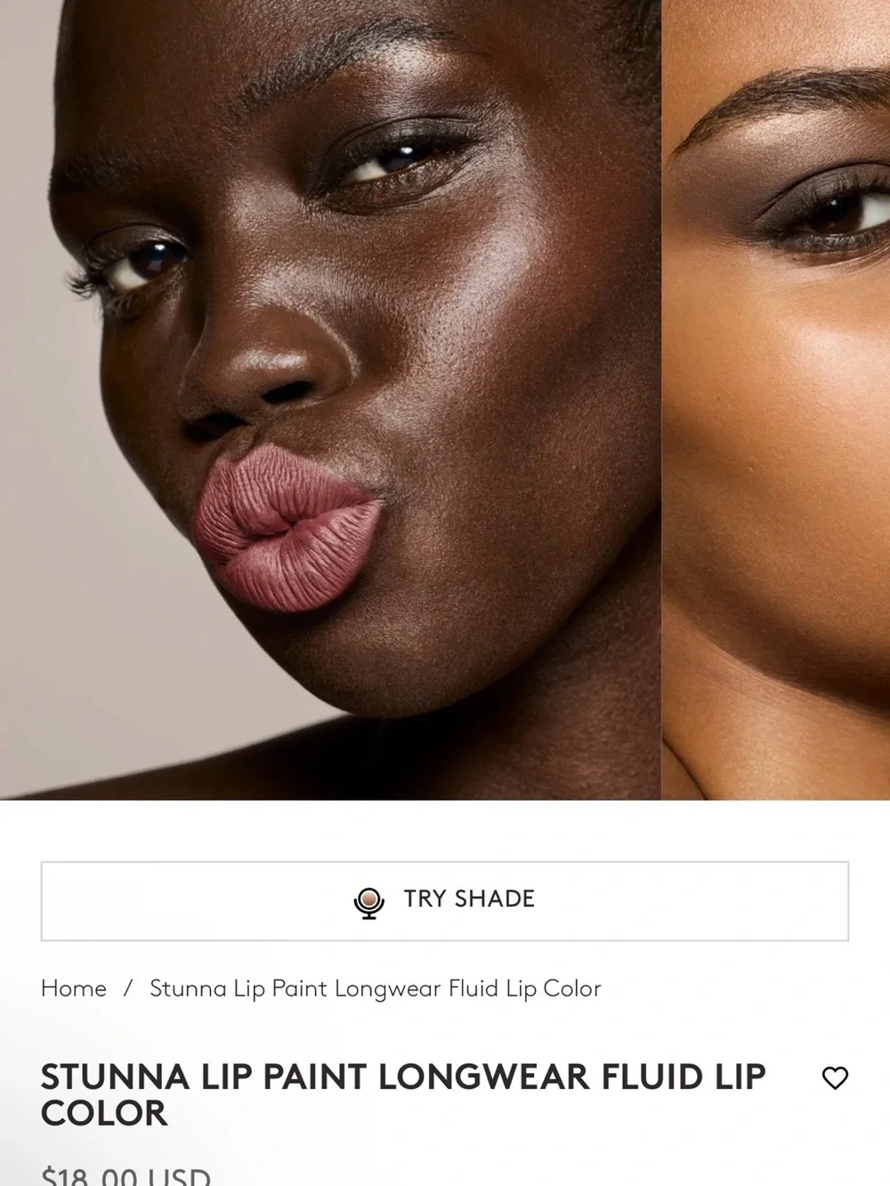 Fenty beauty stunna lip paint in uncuffed